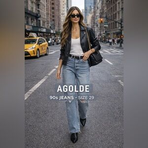 AGOLDE 90s Mid Rise Loose Jeans | Size 29 | Distressed